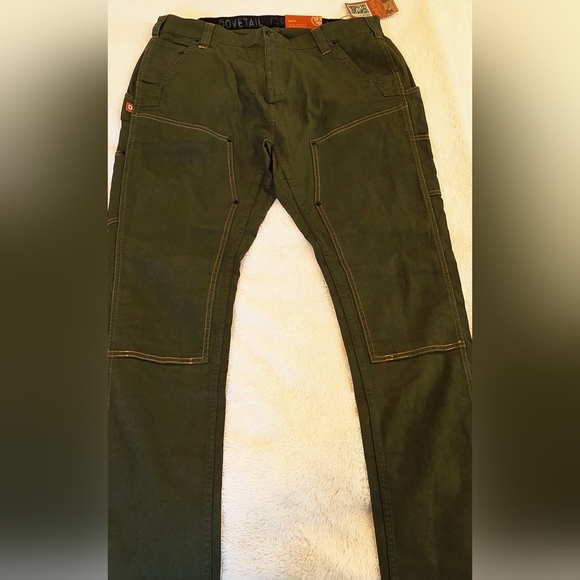 Women's Olive Carpenter Work Pants - Picture 1 of 7